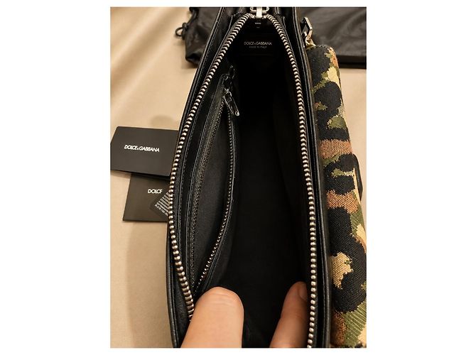 Borsa a tracolla Dolce & Gabbana Jacquard Leopardato Camouflage Nero Multicolore - vista 7