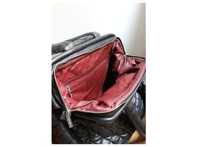 Chanel Trolley Cocoon in pelle d'agnello nera matelassé Nero - vista 12