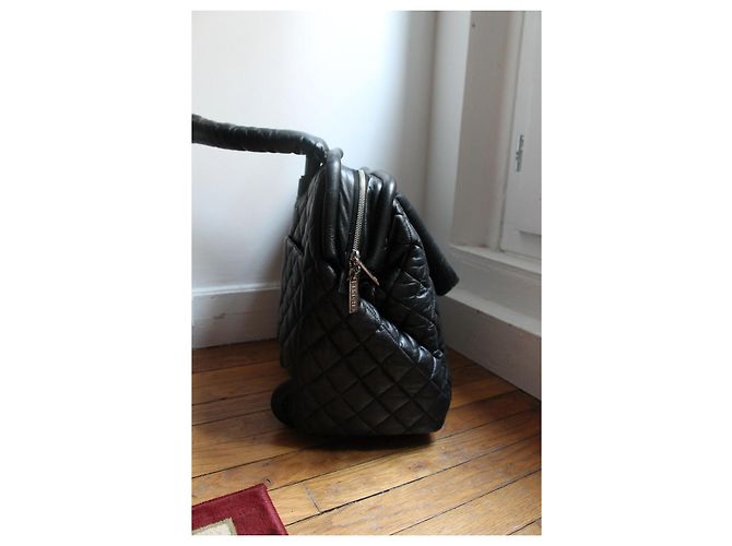 Chanel Trolley Cocoon in pelle d'agnello nera matelassé Nero - vista 5