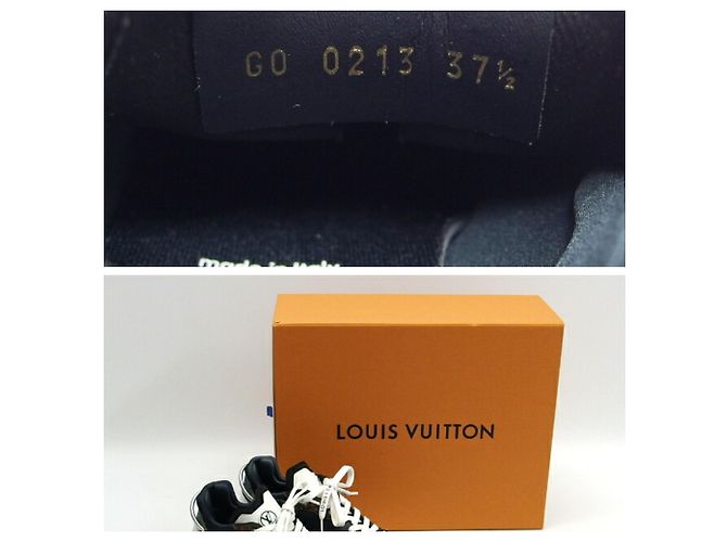 Sneakers Dad Louis Vuitton LV Circle Run 55 Line Nero Bianco Marrone scuro - vista 3