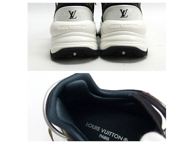 Sneakers Dad Louis Vuitton LV Circle Run 55 Line Nero Bianco Marrone scuro - vista 5