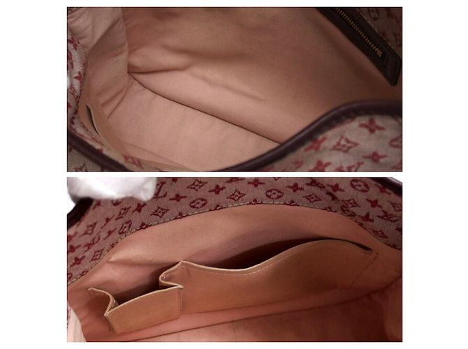 Borsa a tracolla Louis Vuitton Monogram Mini Lin Busas Marie-Kate Rosso Bordò Fuschia - vista 10