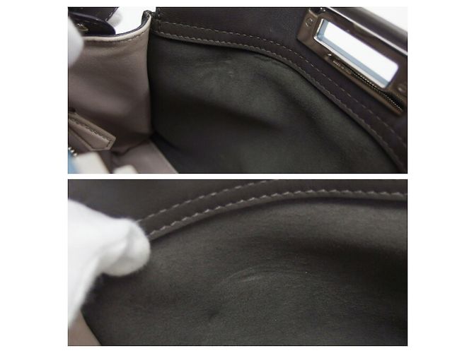 Borsa a spalla Fendi Peekaboo Regular Marrone - vista 9
