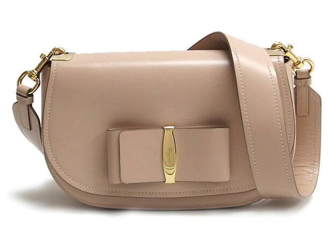 Borsa a tracolla Salvatore Ferragamo Vara Ribbon Anna Beige - vista 2