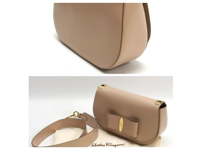 Borsa a tracolla Salvatore Ferragamo Vara Ribbon Anna Beige - vista 4