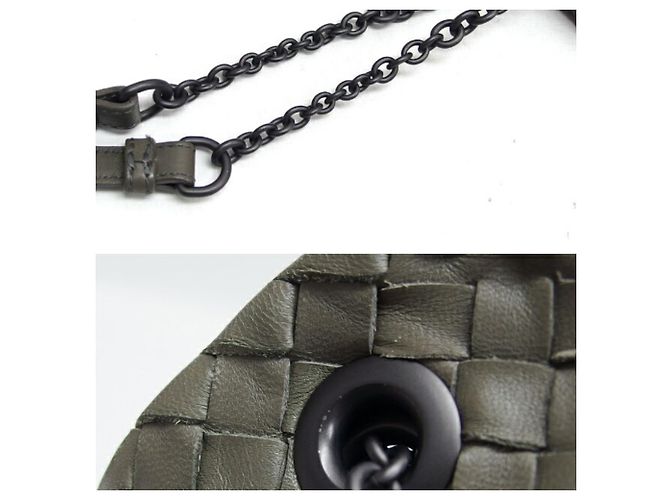 Borsa a tracolla Bottega Veneta Intrecciato con catena Marrone - vista 6