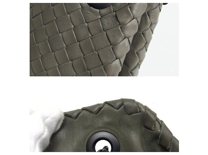 Borsa a tracolla Bottega Veneta Intrecciato con catena Marrone - vista 8