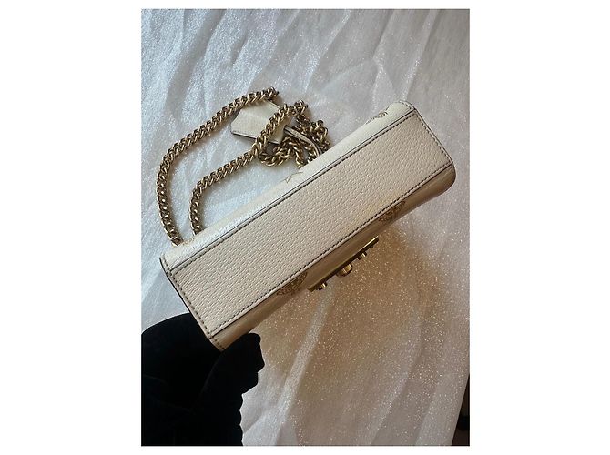 Gucci Borsa a tracolla Padlock Bee e Star Beige - vista 6