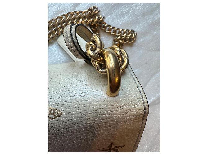 Gucci Borsa a tracolla Padlock Bee e Star Beige - vista 8