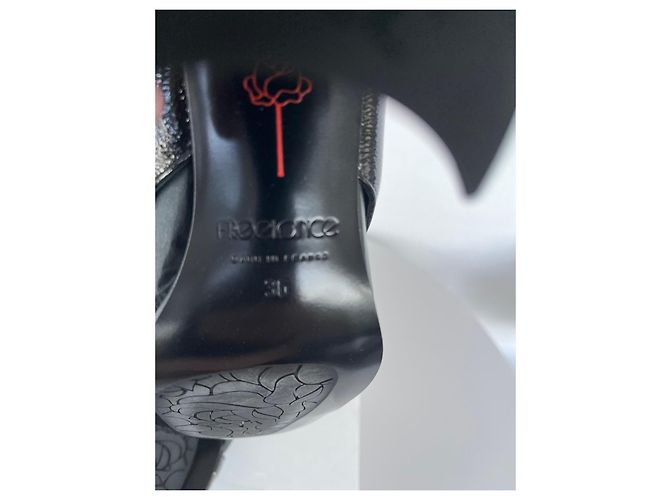 Free Lance Lackleder Mules Blockabsatz Schwarz - Ansicht 15