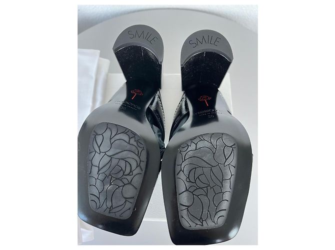 Free Lance Lackleder Mules Blockabsatz Schwarz - Ansicht 4