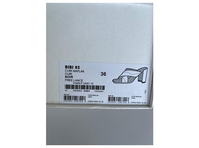 Free Lance Lackleder Mules Blockabsatz Schwarz - Ansicht 8