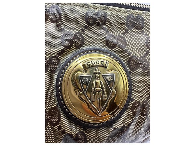 Pochette Gucci GG Crystal Hysteria Marrone Monogramma - vista 3