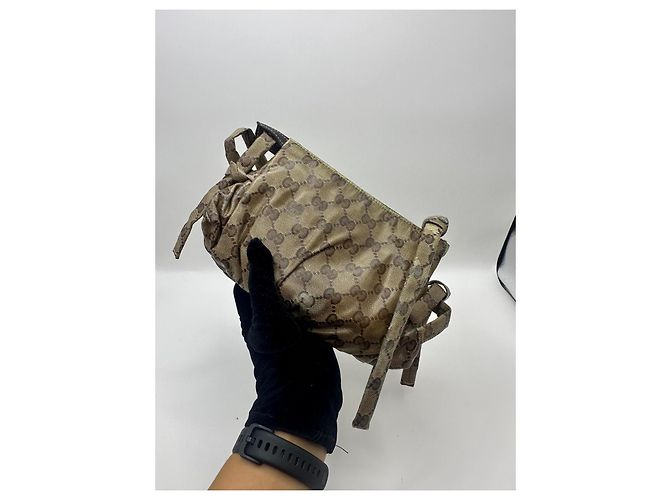 Pochette Gucci GG Crystal Hysteria Marrone Monogramma - vista 4