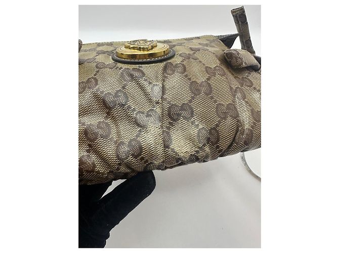 Pochette Gucci GG Crystal Hysteria Marrone Monogramma - vista 7