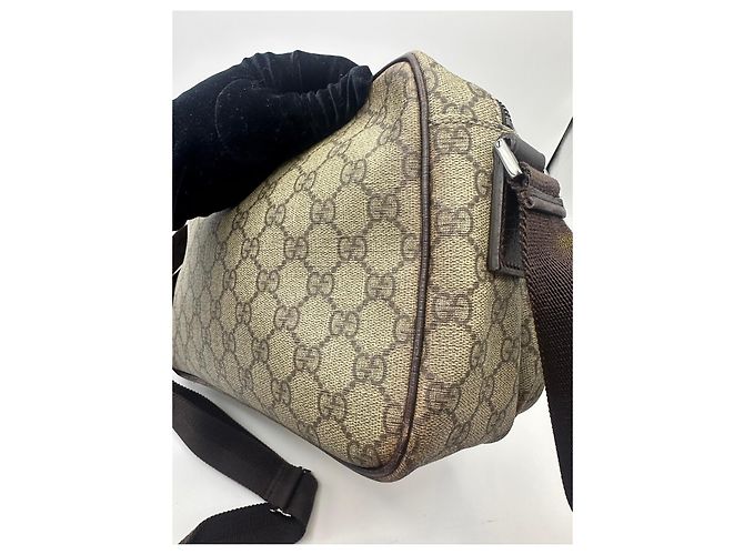 Borsa a tracolla Gucci GG Supreme Monogram Marrone Monogramma - vista 12