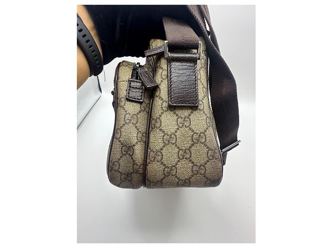 Borsa a tracolla Gucci GG Supreme Monogram Marrone Monogramma - vista 7