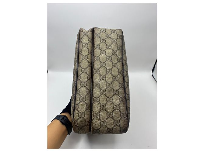 Borsa a tracolla Gucci GG Supreme Monogram Marrone Monogramma - vista 9