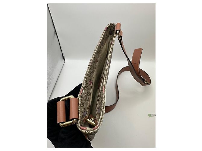 Borsa a tracolla Gucci GG Supreme Star Print Rosa Beige Porpora - vista 11