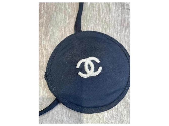 Chanel Schwarzer Bikini mit CC-Logo - Ansicht 3