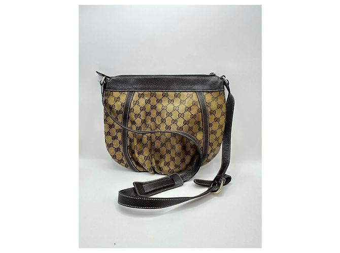 Gucci Borsa a tracolla GG Canvas Abbey D-Ring Marrone Monogramma - vista 2