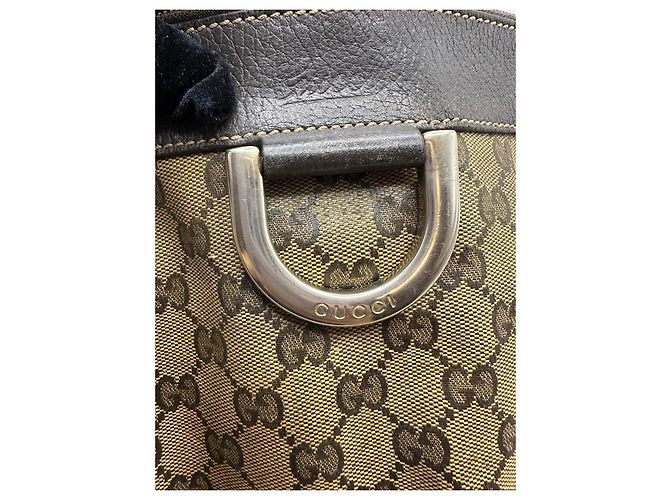 Gucci Borsa a tracolla GG Canvas Abbey D-Ring Marrone Monogramma - vista 3