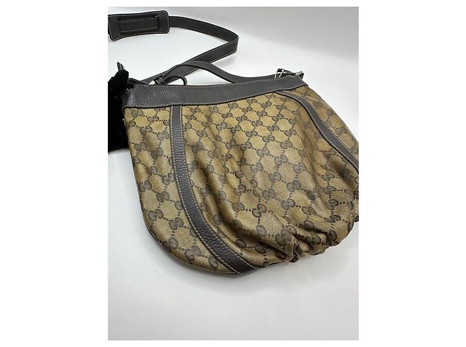 Gucci Borsa a tracolla GG Canvas Abbey D-Ring Marrone Monogramma - vista 9