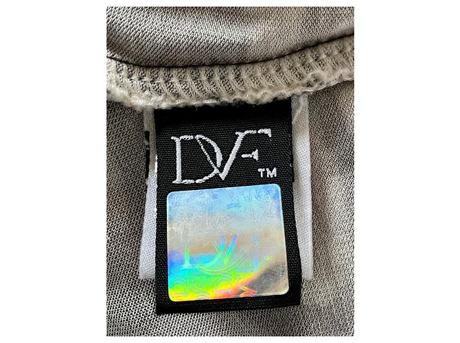 Vestido de jersey de seda Diane von Furstenberg REINA Negro Blanco Azul - vista 6