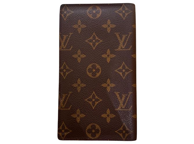 Louis Vuitton Vintage Checkbook Monogram Canvas Vertical Brown - view 2