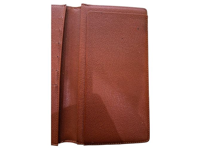 Louis Vuitton Vintage Checkbook Monogram Canvas Vertical Brown - view 5