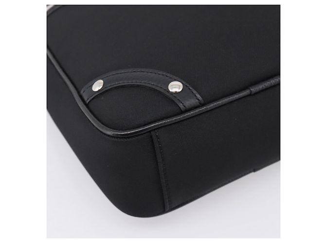 Bolso de hombro BURBERRY Nova Check Canvas Black Beige Auth am12376V Negro - vista 15