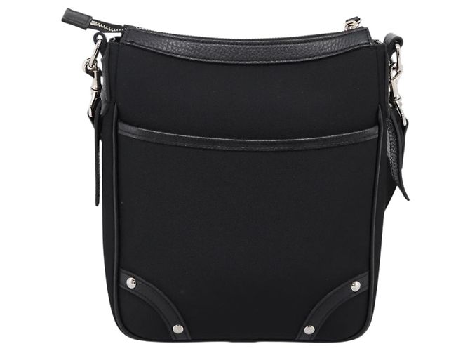 Bolso de hombro BURBERRY Nova Check Canvas Black Beige Auth am12376V Negro - vista 2