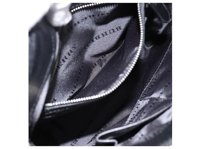 Bolso de hombro BURBERRY Nova Check Canvas Black Beige Auth am12376V Negro - vista 20