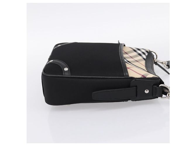 Bolso de hombro BURBERRY Nova Check Canvas Black Beige Auth am12376V Negro - vista 4