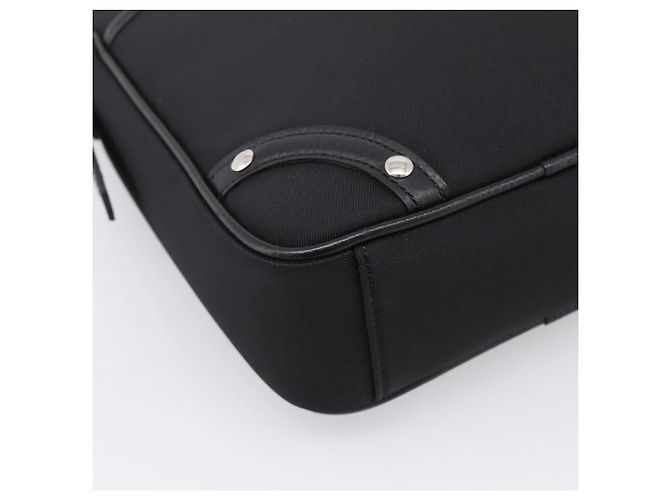 Bolso de hombro BURBERRY Nova Check Canvas Black Beige Auth am12376V Negro - vista 9
