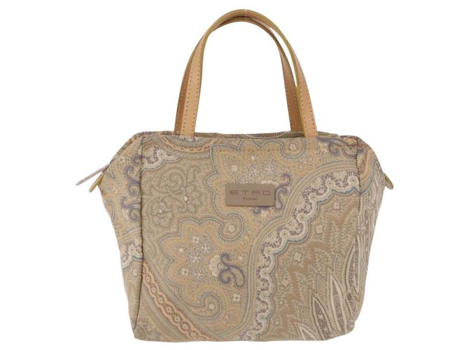 Borsa a mano ETRO Paisley Canvas Beige Auth am12428A - vista 13