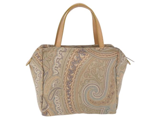 Borsa a mano ETRO Paisley Canvas Beige Auth am12428A - vista 2