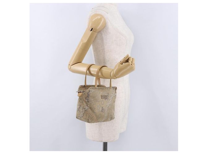 Borsa a mano ETRO Paisley Canvas Beige Auth am12428A - vista 20