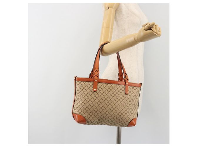 Sac Cabas GUCCI Diamante Canvas Beige Silver 269878 Auth 197138 Argenté - vue 22