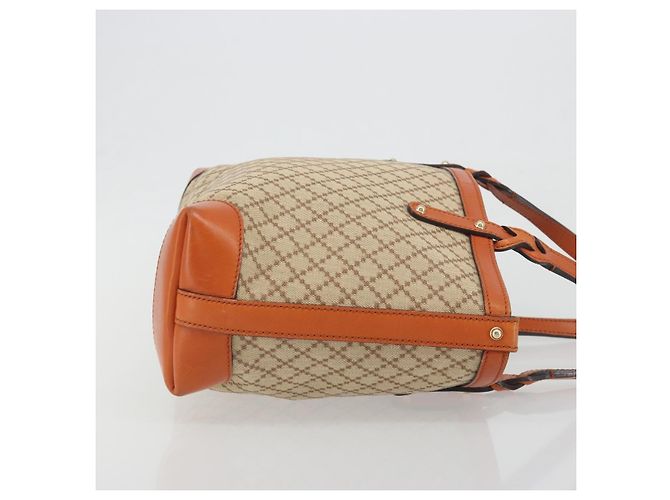 Sac Cabas GUCCI Diamante Canvas Beige Silver 269878 Auth 197138 Argenté - vue 3