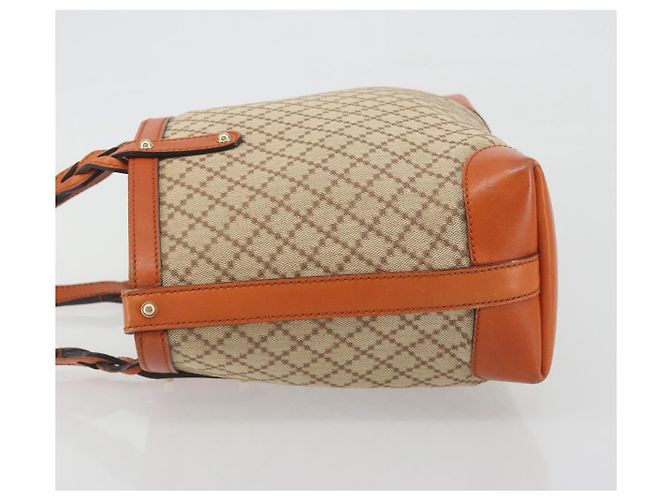 Sac Cabas GUCCI Diamante Canvas Beige Silver 269878 Auth 197138 Argenté - vue 4
