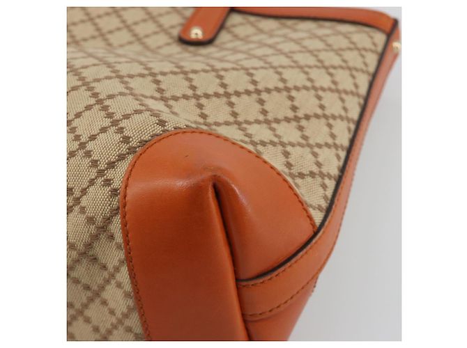 Sac Cabas GUCCI Diamante Canvas Beige Silver 269878 Auth 197138 Argenté - vue 9