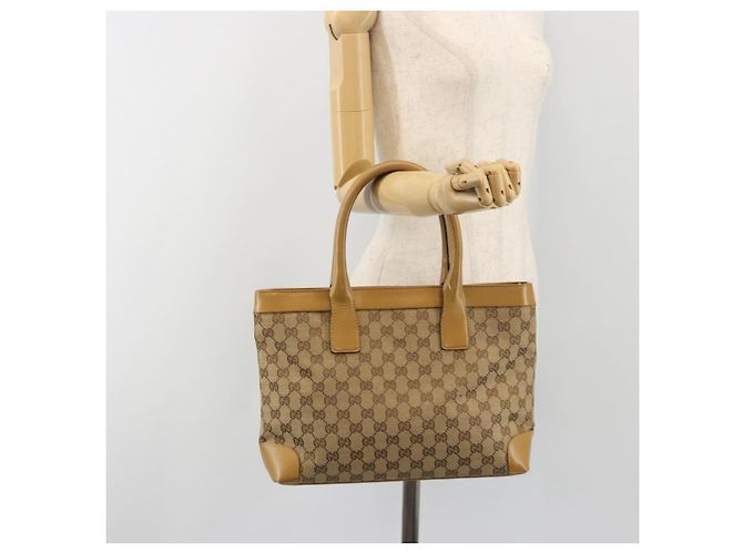 GUCCI GG Canvas Tote Bag Beige 002 1119 Auth 196694 - Ansicht 23