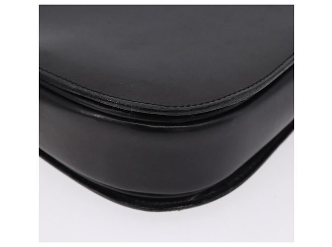 Céline Borsa a tracolla CELINE Horse Carriage in pelle nera e oro Auth 198510 Nero - vista 15