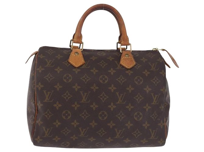 Borsa a mano LOUIS VUITTON Monogram Speedy 30 M41526 LV Auth ka5804A Monogramma - vista 13