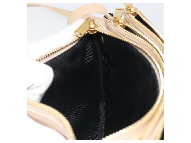 Céline Borsa a tracolla CELINE Trio in pelle beige e oro Auth 198683A D'oro - vista 19