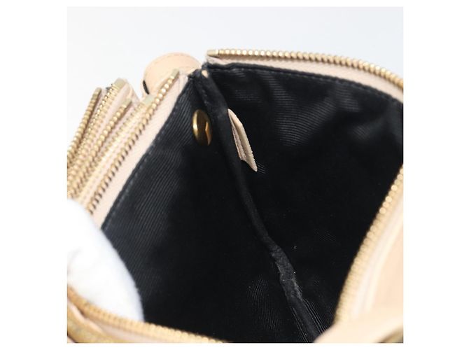 Céline Borsa a tracolla CELINE Trio in pelle beige e oro Auth 198683A D'oro - vista 20