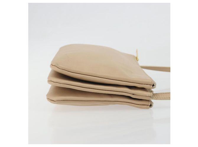 Céline Borsa a tracolla CELINE Trio in pelle beige e oro Auth 198683A D'oro - vista 3