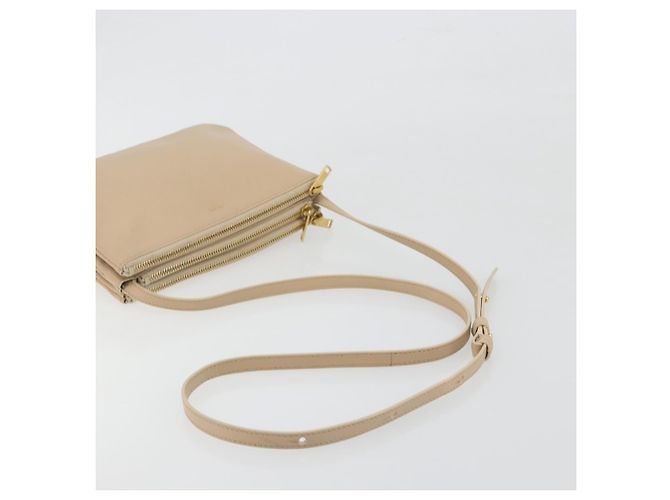Céline Borsa a tracolla CELINE Trio in pelle beige e oro Auth 198683A D'oro - vista 7