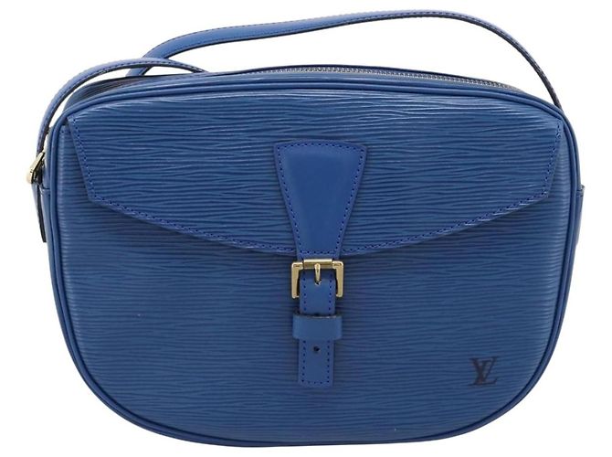 Borsa a tracolla LOUIS VUITTON Epi Jeune Fille MM Toledo Blue M52155 LV Auth ka5770A - vista 13
